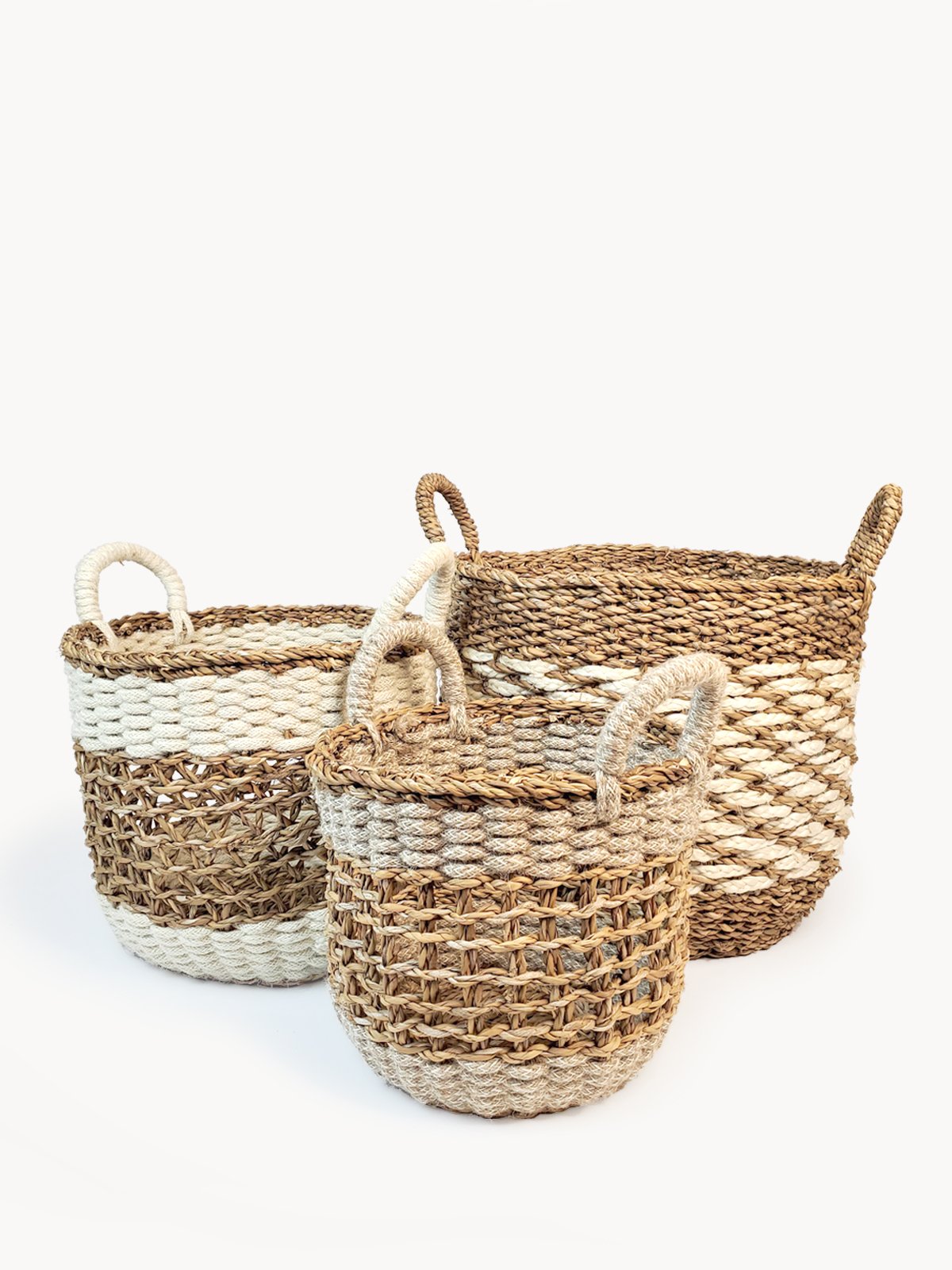 Panier Naturel Ula en Jute & Seagrass – Élégance Écologique et Polyvalence pour la Maison