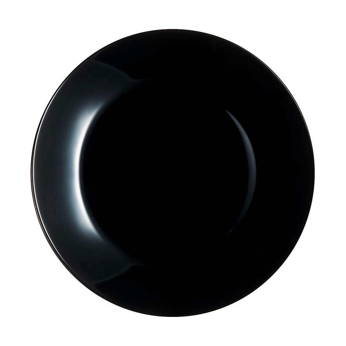 Assiette Plate en Verre Noir Acropal (Ø 25 cm)