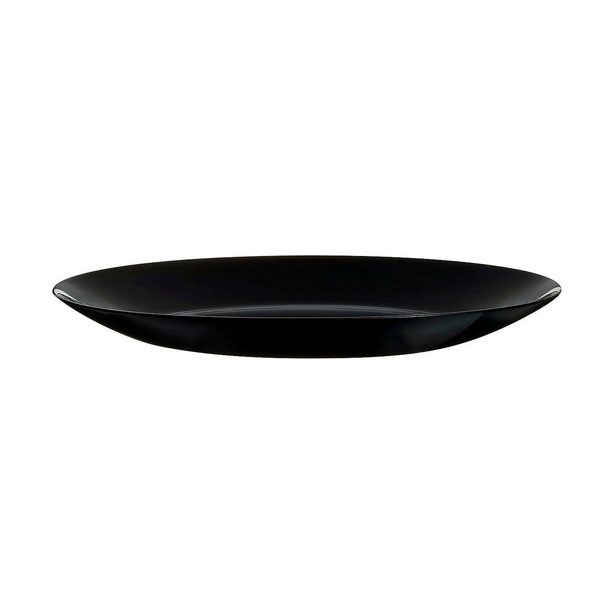 Assiette Plate en Verre Noir Acropal (Ø 25 cm)