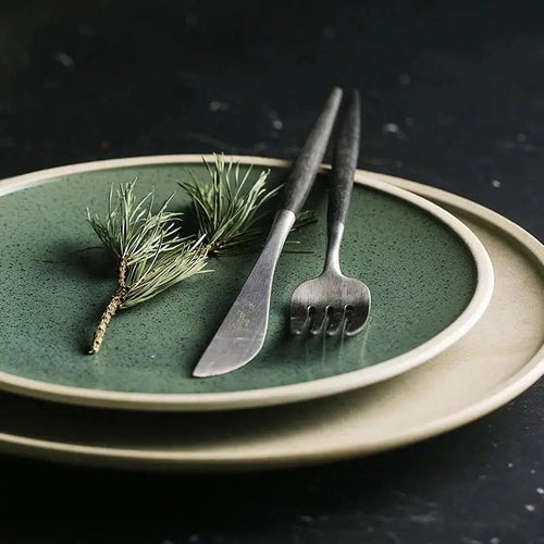 Assiettes à Dîner en Céramique Anello - Élégance Artisanale