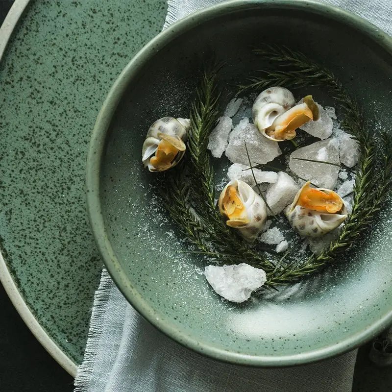 Assiettes à Dîner en Céramique Anello - Élégance Artisanale