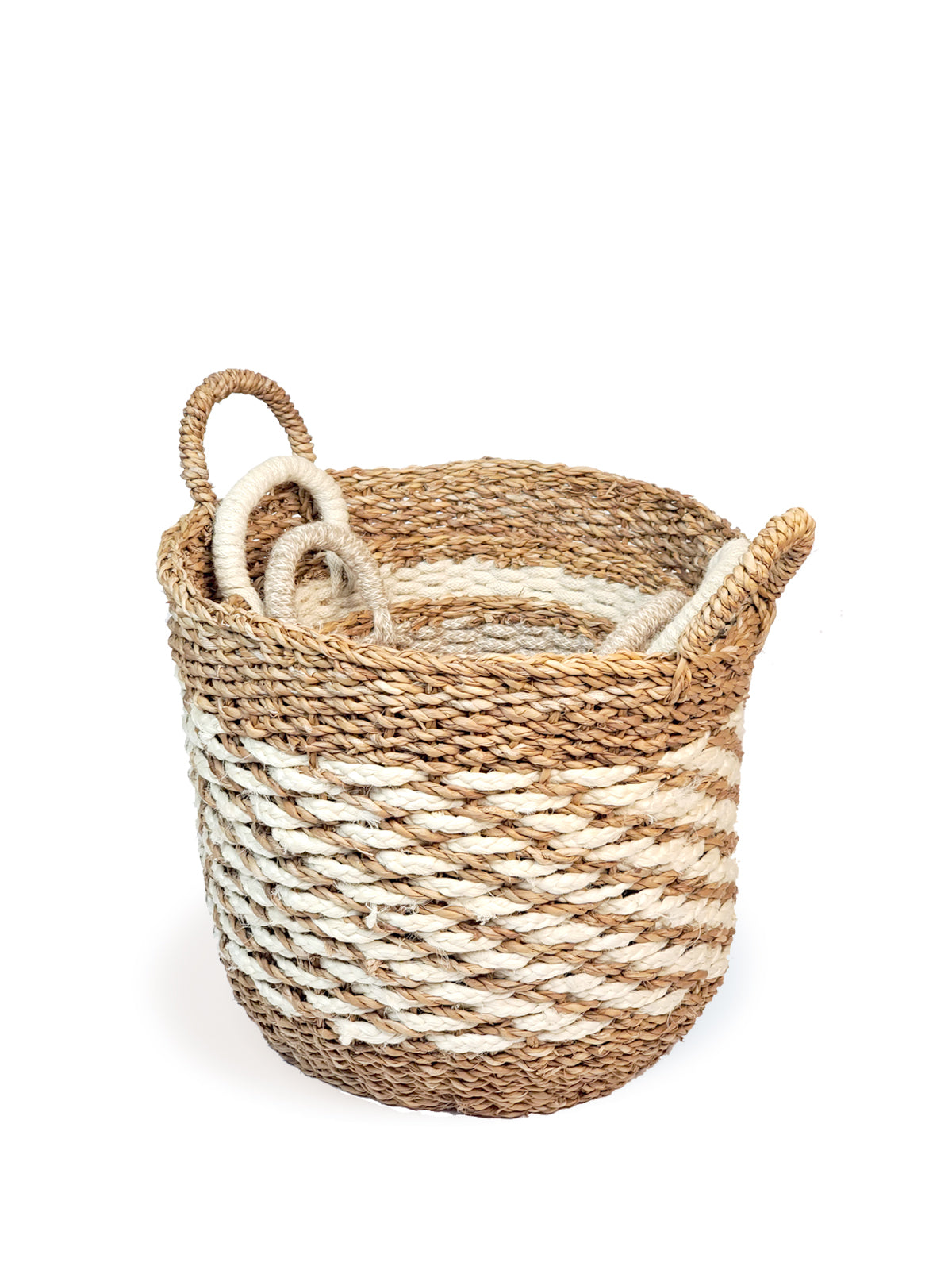 Panier Naturel Ula en Jute & Seagrass – Élégance Écologique et Polyvalence pour la Maison