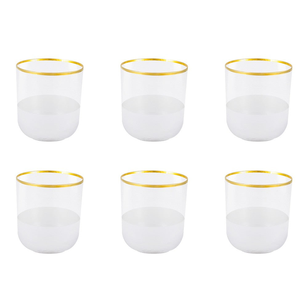 Verres à Eau Bord Bas Doré Nish (Lot de 6)