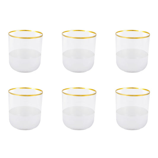 Verres à Eau Bord Bas Doré Nish (Lot de 6)