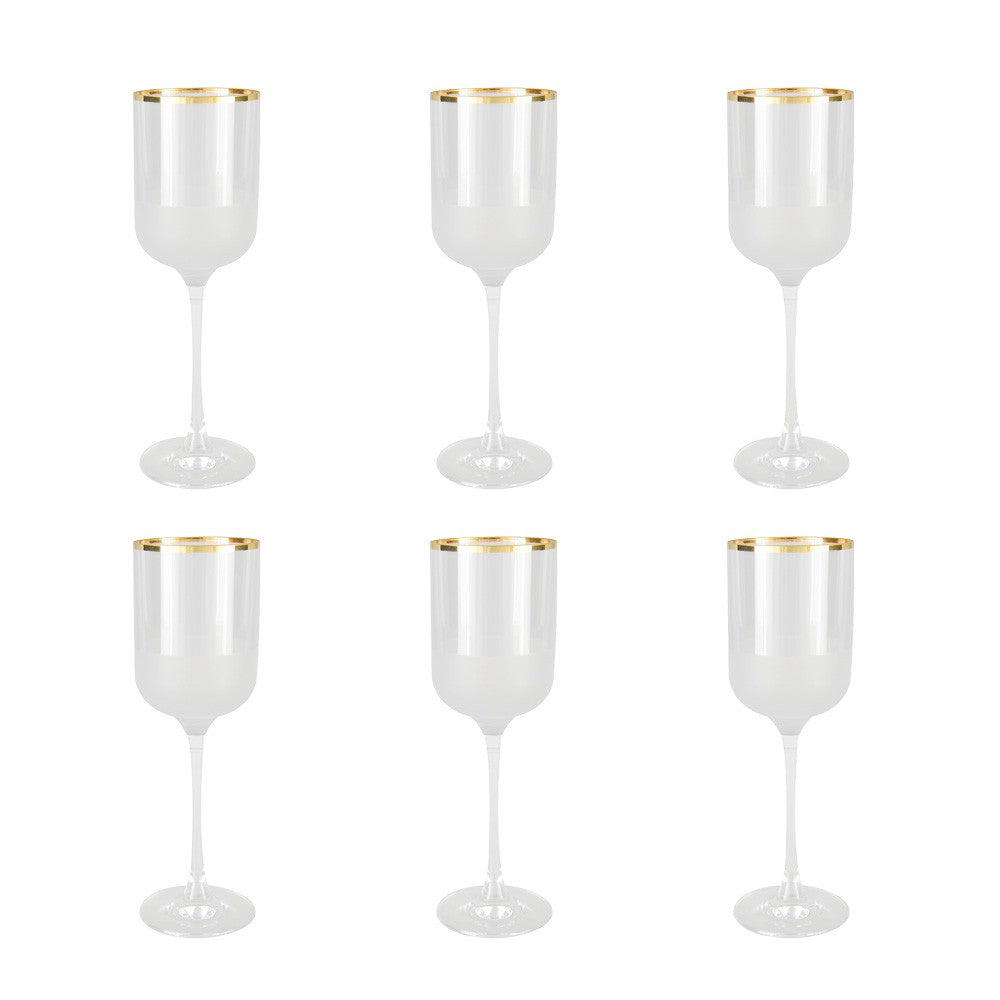 Verres à Vin Bord Doré Nish (Lot de 6)