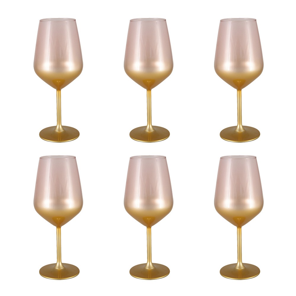 Verres à Vin Dégradé Rose Glow (Lot de 6)