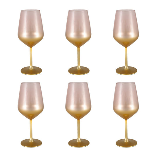 Verres à Vin Dégradé Rose Glow (Lot de 6)