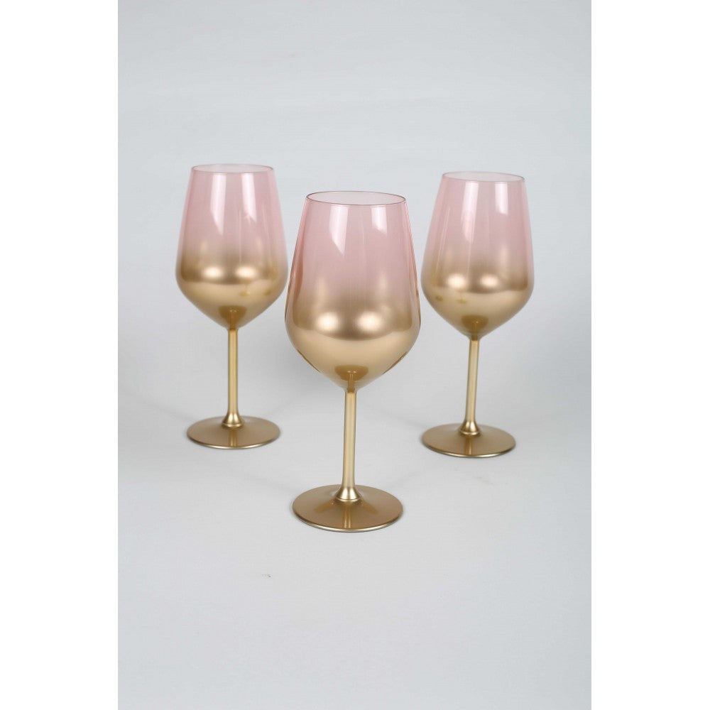 Verres à Vin Dégradé Rose Glow (Lot de 6)